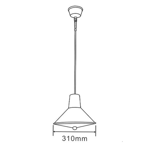 ΚΑΜΠΑΝΑ Φ310 Ε27 MAX 36W IP45 ΜΠΛΕ B027DL