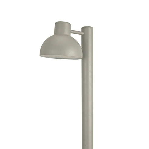 ΓΚΡΙ ΦΩΤΙΣΤΙΚΟ BERO 1XE27 MAX.10W LED IP44 ΜΕ ΚΟΛΩΝΑ & ΟΠΑΛ PC ΚΑΛΥΜΜΑ BERO1POG