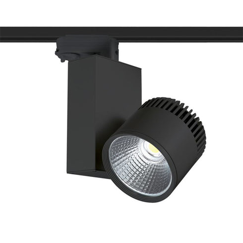 BLACK LED TRACK LIGHT 45W 3000K 4WIRES 36° 3200LM 230V Ra80 BIENAL4530B4