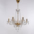 HANGING F / S 6XE14 TRANSPARENT CRYSTAL + GOLD METAL Φ64ΧΗ160CM LILIUM
