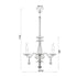 CREAM F / S 3XE14 TRANSPARENT CRYSTAL + CHROME METAL Φ49ΧΗ173CM LOMPELIA