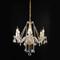 CREAM F / S 6ΧΕ14 TRANSPARENT CRYSTAL + GOLD METAL Φ51ΧH162CM GLADIOLO
