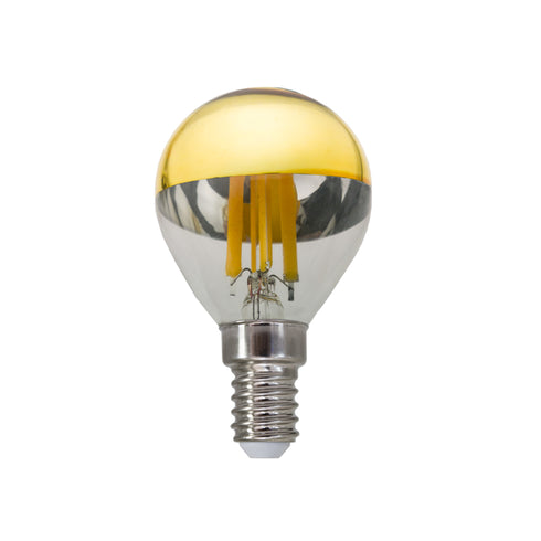 LED FILAMENT E14 DIM G45 GOLD 5W 2700K 230V AC 620LM RA80