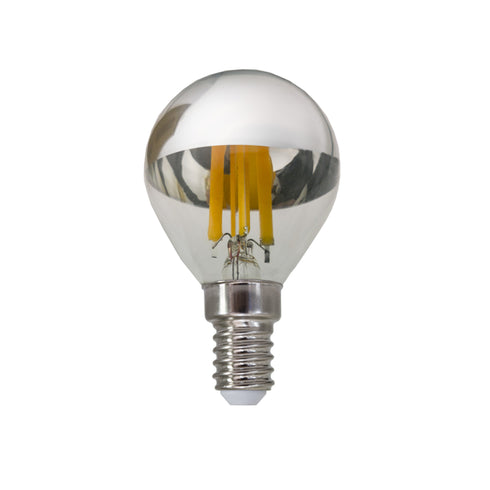 LED FILAMENT E14 DIM G45 SILVER 5W 2700K 230V AC 620LM RA80