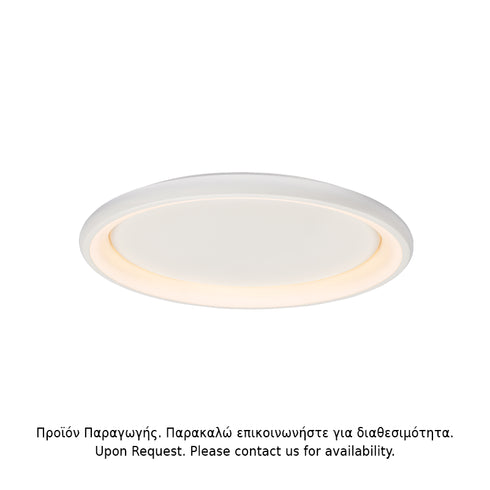 CEILING F/S LED 48W DIMMER 3000K 4610LM WHITE METALLIC D61XH8.5CM DIANA