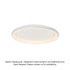 CEILING F/S LED 48W DIMMER 3000K 4610LM WHITE METALLIC D61XH8.5CM DIANA