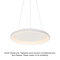 PENDANT F/S LED 48W 3000K 4610LM WHITE METALLIC D61XH120CM DIANA