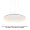PENDANT F/S LED 100W DIMMER 3000K 7010LM WHITE METALLIC D81XH120CM DIANA