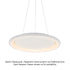 PENDANT F/S LED 100W DIMMER 3000K 7010LM WHITE METALLIC D81XH120CM DIANA