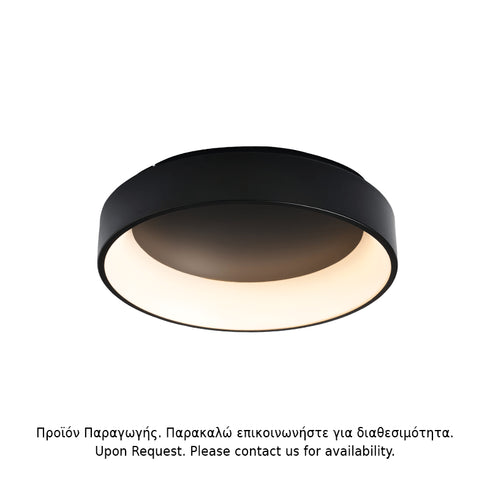 ΟΡΟΦΗΣ Φ/Σ LED 48W DIMMER 3000K 2630LM ΜΑΥΡΟ ΜΕΤΑΛΛΙΚΟ D60XH14CM APOLLO BR81LEDC60BKD