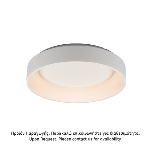 ΟΡΟΦΗΣ Φ/Σ LED 48W DIMMER 3000K 2630LM ΛΕΥΚΟ ΜΕΤΑΛΛΙΚΟ D60XH14CM APOLLO BR81LEDC60WHD