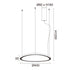 ΚΡΕΜΑΣΤΟ Φ/Σ LED 36W 3000K 2700LM HARMONY ΛΕΥΚΟ ΑΛΟΥΜΙΝΙΟ IP20 D42XH120CM BR97LEDP40WH