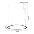 ^PENDANT F/S LED 54W 3000K 4000LM HARMONY GOLD ALUMINUM IP20 D60XH120CM