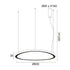 ΚΡΕΜΑΣΤΟ Φ/Σ LED 54W 3000K 4000LM HARMONY ΛΕΥΚΟ ΑΛΟΥΜΙΝΙΟ IP20 D60XH120CM BR97LEDP60WH
