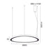 ^PENDANT F/S LED 74W 3000K 6500LM HARMONY GOLD ALUMINUM IP20 D80XH120CM