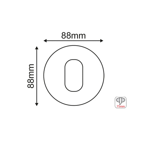 ΣΠΟΤ Νο618 ΣΤΡΟΓΓΥΛΟ ΟΒΑΛ ΛΕΥΚΟ ΑΛΟΥΜΙΝΙΟΥ H88 BS618W