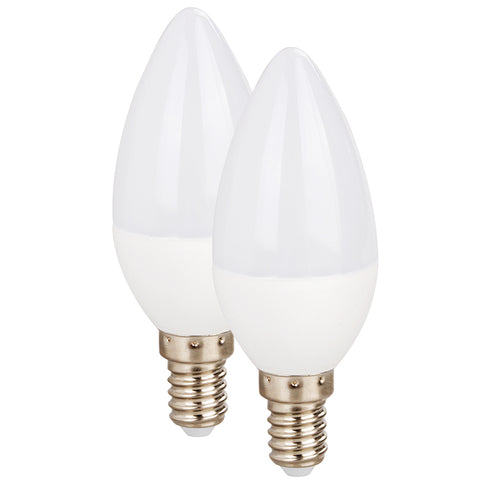 LED CANDLE E14 230V 7W 4000K 220° 540Lm Ra80 DUO PACK C377NWP