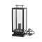 ^ BLACK TABLE / FLOOR LIGHTING CELIA 1XE27 IP44 WITH CABLE, PLUG & TRANSPARENT GLASS