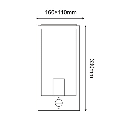 Υ WHITE WALL WALL LIGHT CELIA 1XE27 IP44 WITH TRANSPARENT GLASS & MOVEMENT SENSOR-NIGHT