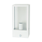 Υ WHITE WALL WALL LIGHT CELIA 1XE27 IP44 WITH TRANSPARENT GLASS & MOVEMENT SENSOR-NIGHT