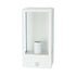 Υ WHITE WALL WALL LIGHT CELIA 1XE27 IP44 WITH TRANSPARENT GLASS & MOVEMENT SENSOR-NIGHT