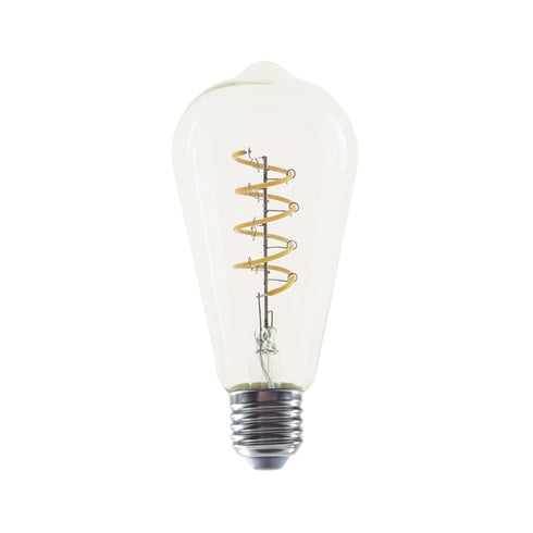 LED FILAMENT E27 DIM ST64 SPIRAL 4W 1800K 230V AC 300LM RA80