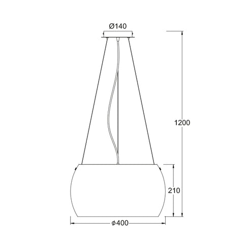 ΚΡΕΜΑΣΤΟ 3Χ60W E27 Φ40 Η128 ΓΥΑΛΙ ΔΙΑΦΑΝΕΣ PONTIAC CX1009P40CL