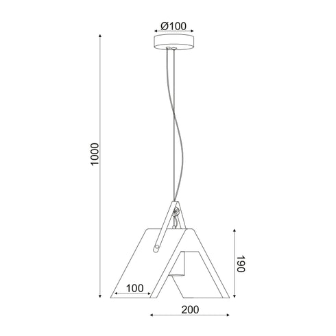 ΚΡΕΜΑΣΤΟ Φ/Σ 1ΧΕ27 ΤΣΙΜΕΝΤΟ+ΔΕΡΜΑ 20Χ10ΧΗ100CM ALFA DCR171191P