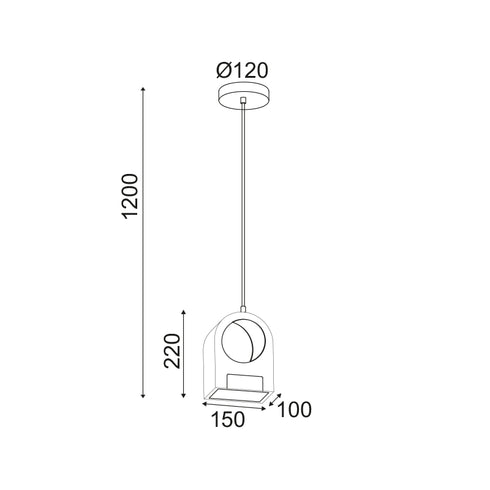 ΚΡΕΜΑΣΤΟ Φ/Σ LED 10W 3000K 800LM ΞΥΛΟ+ΑΚΡΥΛΙΚΟ 15X10XH120CM YOKO DCR39218