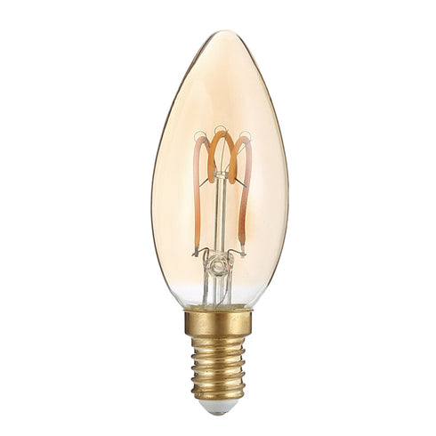 LED E14 CANDLE AMBER 3W 2700K 230V AC 300° 200LM RA80 DECO3SWWAM