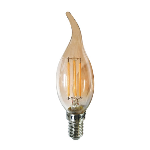 LED CANDLE TIP AMBER STEP DIM E14 230V 5W 2700K 300° 400LM Ra80 DECO5WWTIPAMSD