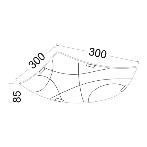 ΠΛΑΦΟΝΙΕΡΑ ΤΕΤΡΑΓΩΝΗ ΣΧΕΔΙΑ Φ30CM 2XE27 LOCRIS DL186I