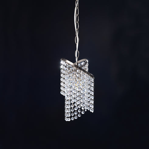ΚΡΕΜΑΣΤΟ Φ/Σ 1ΧΕ27 ΚΡΥΣΤΑΛΛΟ+ΝΙΚΕΛ Φ17,5ΧΗ84,5CM ELIZA DLA12271