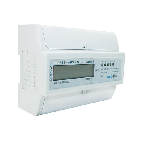 DIGITAL KILOVAT HOUR RADIUS 3Φ AUTH. 3P + N 10 (100) A 3x230 / 400VAC 6 + 2PSH LCD 7 STICK.