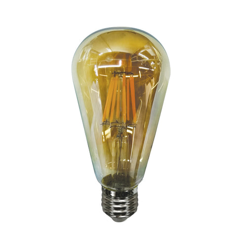 LED ST64 AMBER STEP DIM E27 230V 8W 2700K 300° 760LM Ra80 EDIS8WWAMSD