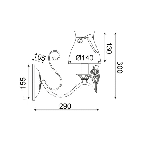 ΕΠΙΤΟΙΧΟ Φ/Σ 1ΧΕ14 ΜΕΤΑΛ ΛΕΥΚΟ/ΧΡΥΣΟ+ΛΕΥΚΟ ΑΜΠΑΖΟΥΡ 29Χ14Χ29CM EKAVI EG166081WW