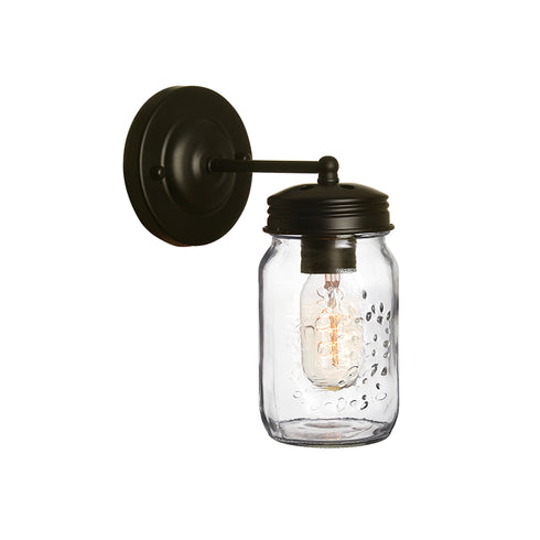 ΕΠΙΤΟΙΧΟ Φ/Σ 1ΧΕ27 ΜΑΥΡΟ ΜΕΤΑΛΛΙΚΟ+ΓΥΑΛΙ Φ10Χ18Χ22CM BERY EG166601W