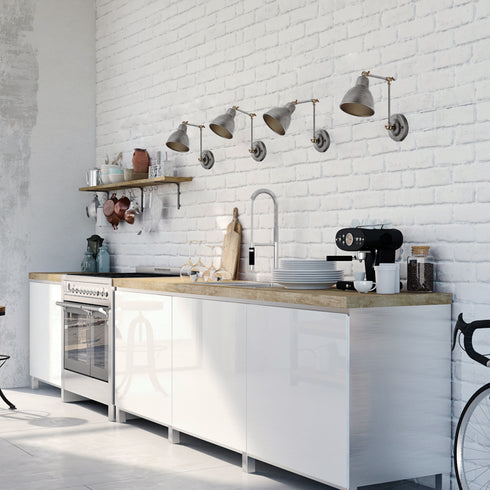 ΕΠΙΤΟΙΧΟ Φ/Σ 1ΧΕ27 ΜΕΤΑΛΛΙΚΟ ΜΑΥΡΟ-ΑΣΗΜΙ ΒΡΑΧΙΟΝΑΣ Φ15Χ39CM THALASSA EG168871WB