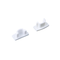 SET OF WHITE PLASTIC END CAPS FOR P109, 1PC WITH HOLE & 1PC WITHOUT HOLE EP109