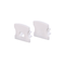 SET OF WHITE PLASTIC END CAPS FOR PROFILE P113, 1 WITHOUT HOLE & 1 WITH HOLE EP113