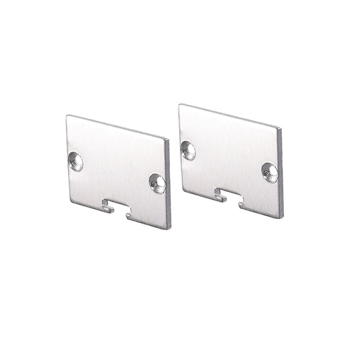 SET OF WHITE PLASTIC END CAPS FOR P117, 1PC WITH HOLE & 1PC WITHOUT HOLE EP117