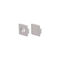 SET OF GREY PLASTIC END CAPS FOR P121, P122, P123 1PC WITH HOLE & 1PC WITHOUT HOLE EP123