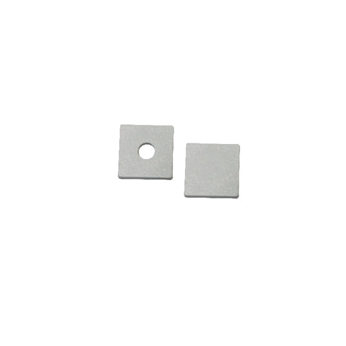 SET OF WHITE PLASTIC END CAPS FOR P124, 1PC WITH HOLE & 1PC WITHOUT HOLE EP124