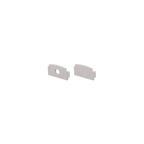 SET OF GREY PLASTIC END CAPS FOR P125 1PC WITH HOLE & 1PC WITHOUT HOLE EP125