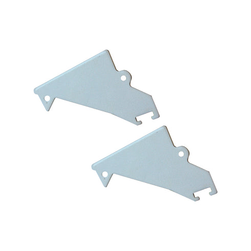SET OF WHITE METAL END CAPS FOR P136, 2 PCS WITHOUT HOLE EP136