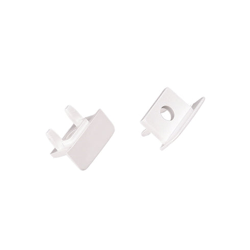 SET OF WHITE PLASTIC END CAPS FOR P139N, 2 PCS WITH HOLE EP139N