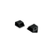 SET OF BLACK PLASTIC END CAPS FOR PROFILE P151B, 2PCS WITH HOLE EP151B