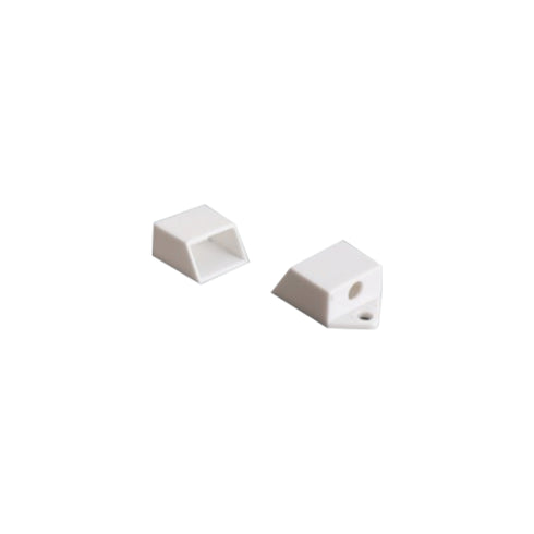 SET OF WHITE PLASTIC END CAPS FOR P151, 2PCS WITH HOLE EP151