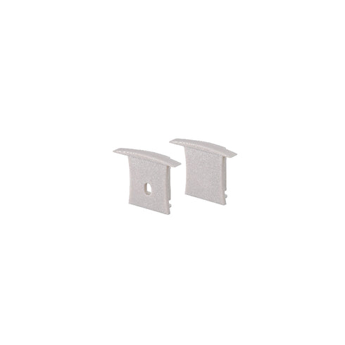 SET OF GREY PLASTIC END CAPS FOR P171, 1PC WITH HOLE & 1PC WITHOUT HOLE EP171