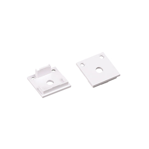 SET OF WHITE PLASTIC END CAPS FOR P28N, 2PCS WITH HOLE EP28N